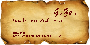 Gadányi Zsófia névjegykártya