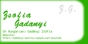 zsofia gadanyi business card