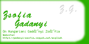 zsofia gadanyi business card